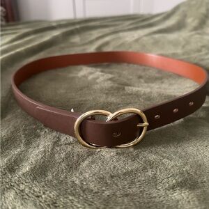 Target Brown Belt with Gold Buckle